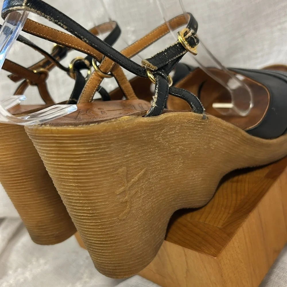 Famolare made in Italy leather wedge sandals